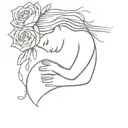 miscarriage pregnancy loss baby tattoo design idea
