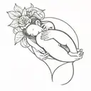 miscarriage pregnancy loss baby tattoo design idea