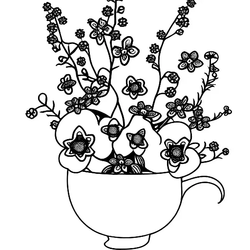 forget me not tattoo design idea