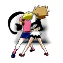 pokemon fight tattoo design idea