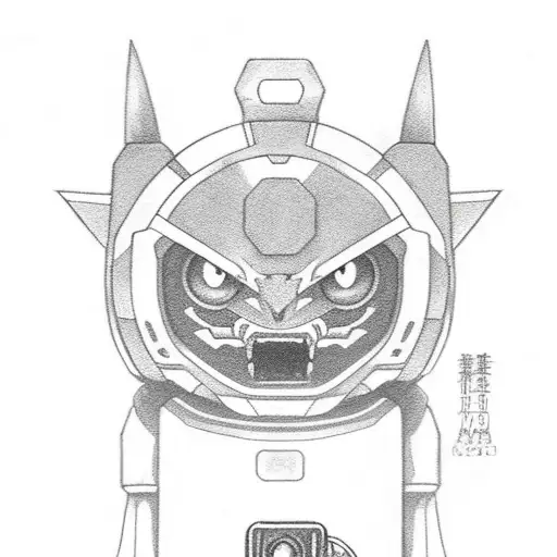 Digivice from Digimon Adventure with Gabumon on its screen tattoo design idea