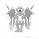 Digivice from Digimon Adventure with Gabumon on its screen tattoo design idea