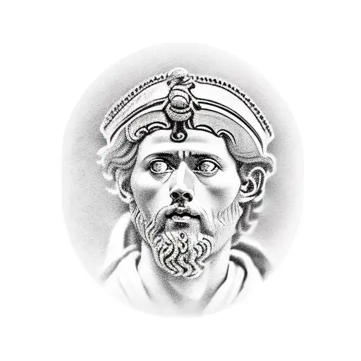marcus aurelius fighting tattoo design idea
