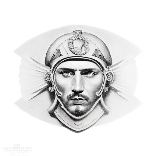 roman soldier tattoo design idea