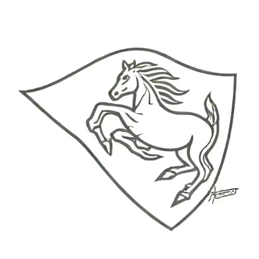 Ferrari logo incorporated tattoo design idea