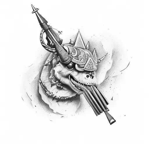 bendito sea el señor que adiestra mis manos para la guerra y mi de' pa la batalla  tattoo design idea