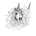 unicorn daughter laughter  tattoo design idea
