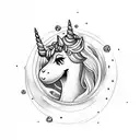 unicorn daughter laughter  tattoo design idea