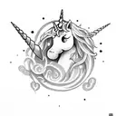 unicorn daughter laughter  tattoo design idea