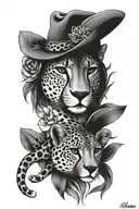 cheetah print, western, ohana, Malia, Kalani tattoo design idea