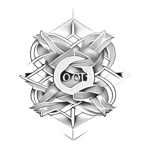 cancer symbol with the words "together or apart" tattoo design idea