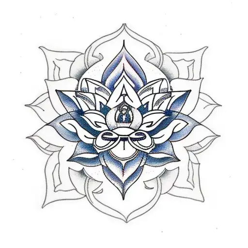 tree of life lotus flower chakras tattoo design idea