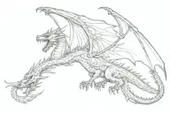 dragon flying tattoo design idea