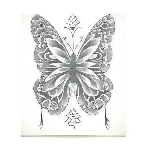 I would like to have a butterfly that flies away. And if it suits with a yoga in mind. tattoo design idea