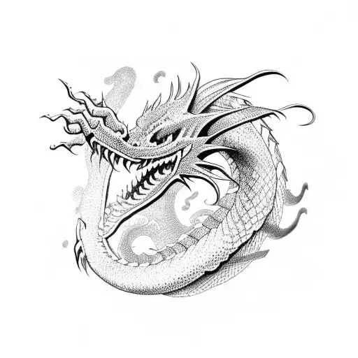 dragon china  tattoo design idea