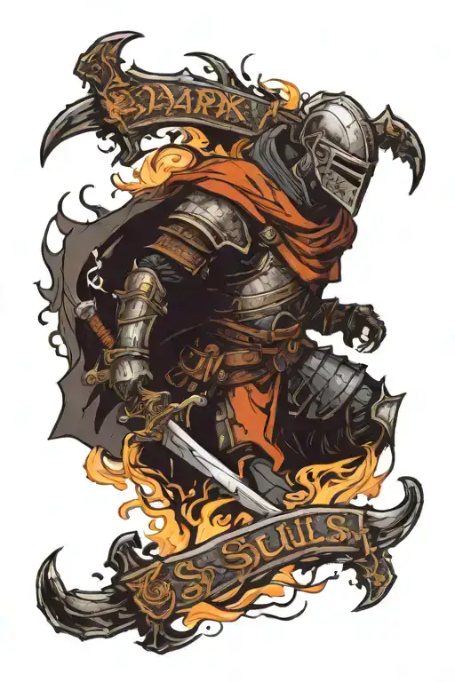 dark souls saved me pretty tattoo design idea