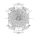 Icarus maze inspirede in La sagrada Famiglia tattoo design idea