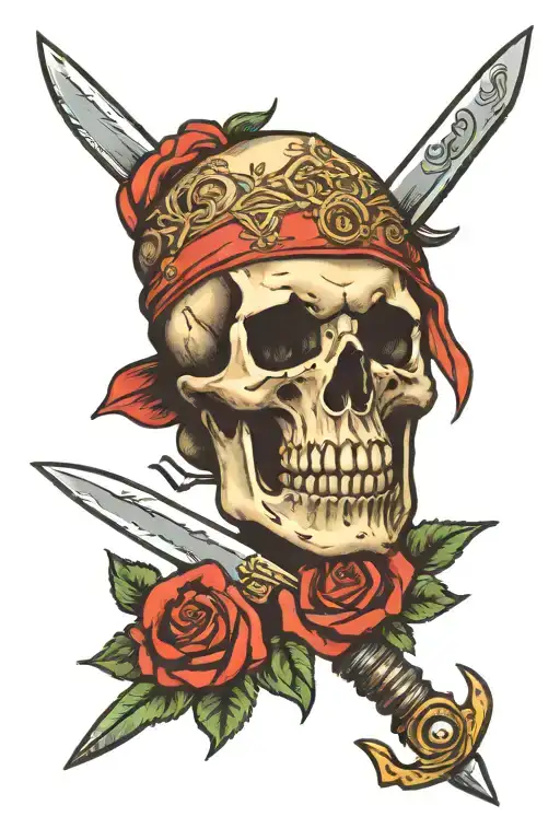 russian prison tattoo skull and rambo knife  tattoo design idea