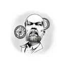 Cyborg Vladimir Lenin tattoo design idea