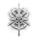 cross and sword tattoo design idea