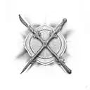 cross and sword tattoo design idea