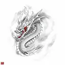 Fire Dragon tattoo design idea