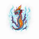 Fire Dragon tattoo design idea