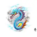 Fire Dragon tattoo design idea