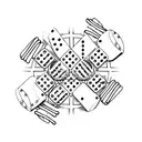 dominoes tattoo design idea