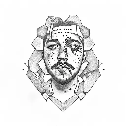 post Malone  tattoo design idea