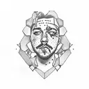 post Malone  tattoo design idea