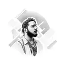 post Malone  tattoo design idea