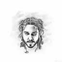 post Malone  tattoo design idea