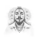 post Malone  tattoo design idea