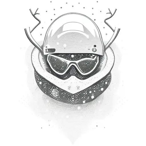 a snowboarder tattoo design idea