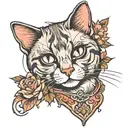 CAT WITH OWNER tattoo design idea