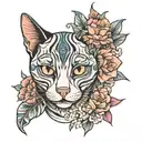 CAT WITH OWNER tattoo design idea