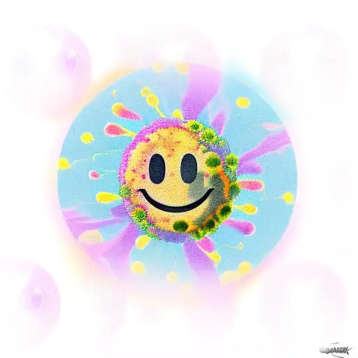 mimosa plant, smiley face, moon tattoo design idea