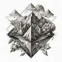 ramiel velaris mountain tattoo design idea