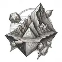 ramiel velaris mountain tattoo design idea