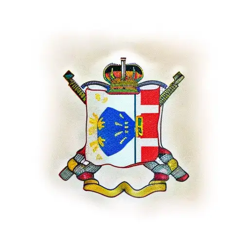 Philippines flag and Spain flag tattoo design idea