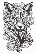 fox tattoo design idea