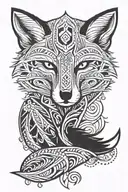 fox tattoo design idea