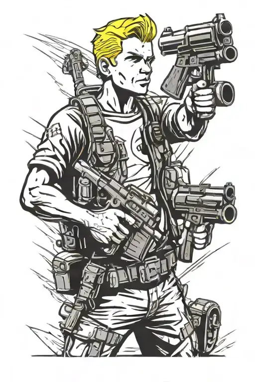 Fallout Vault Boy, Counter Strike Detalied, Modern Warfare 2 tattoo design idea