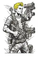 Fallout Vault Boy, Counter Strike Detalied, Modern Warfare 2 tattoo design idea