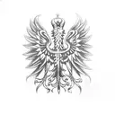 polish flag husaria tattoo design idea