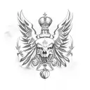 polish flag husar tattoo design idea