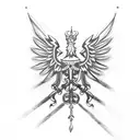 polish flag husar tattoo design idea