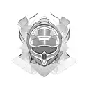 moto café racer from the front tattoo design idea