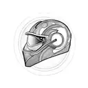 moto café racer from the front tattoo design idea